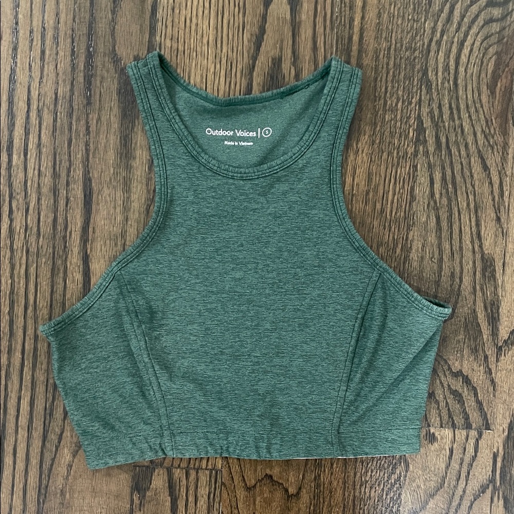 Outdoor Voices Forest Green Crop Top